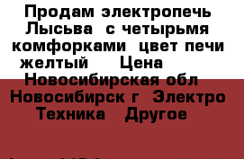 Продам электропечь Лысьва  с четырьмя комфорками, цвет печи желтый,  › Цена ­ 600 - Новосибирская обл., Новосибирск г. Электро-Техника » Другое   